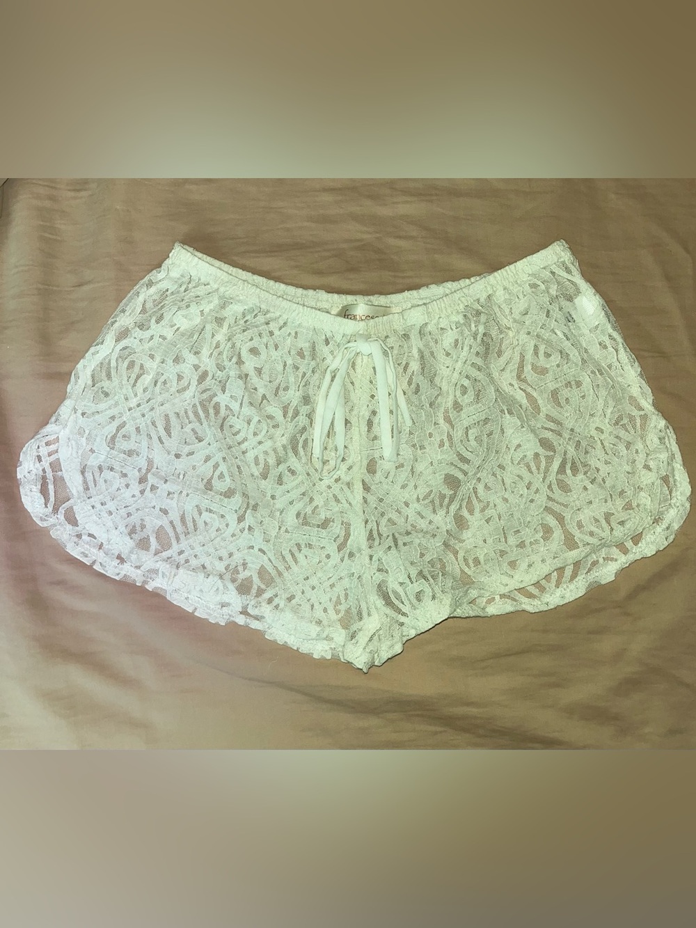 Francesca's Collections White Lace Lounge Shorts